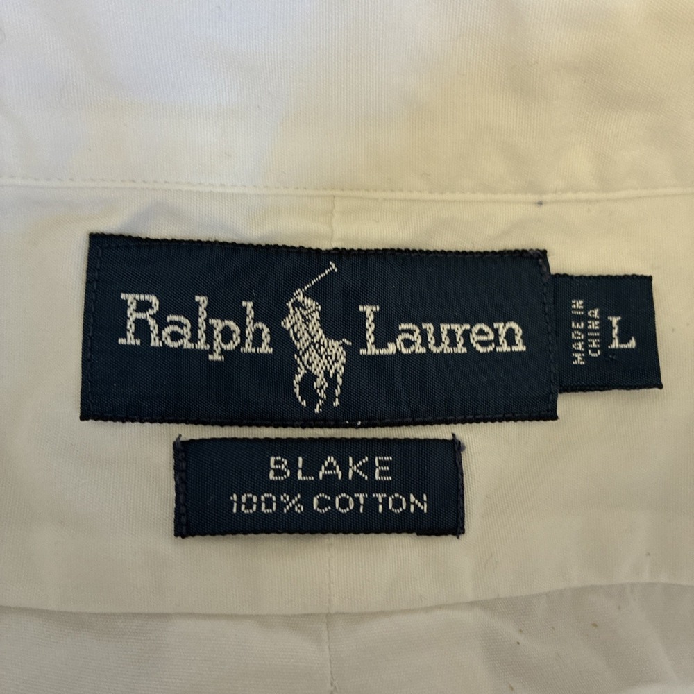 VTG Ralph Lauren Blake Button Down Shirt Men's L White Canon GHO Golf Tournament - Picture 5 of 11